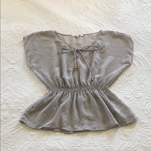 Grey polka dot Blouse